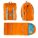 Mimish Sleep-N-Pack™ 2-in-1 Packable Sleeping Bag & Backpack Little Kid (3-6 Yrs) Tangelo Glow-In-The-Dark Dinosaurs