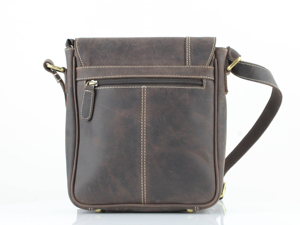 Hunter Leather Crossbody Front Zip Pocket