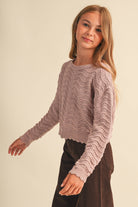 heart and arrow TWEEN KIDS GIRLS WAVY KNITWEAR PULL OVER (7-14)