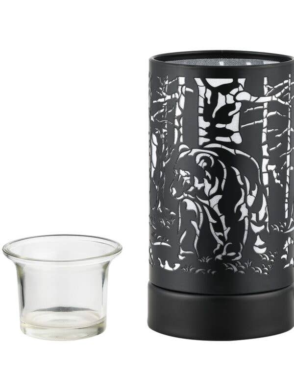 7" Touch Lamp/Oil Burner/Wax Warmer Bear Family