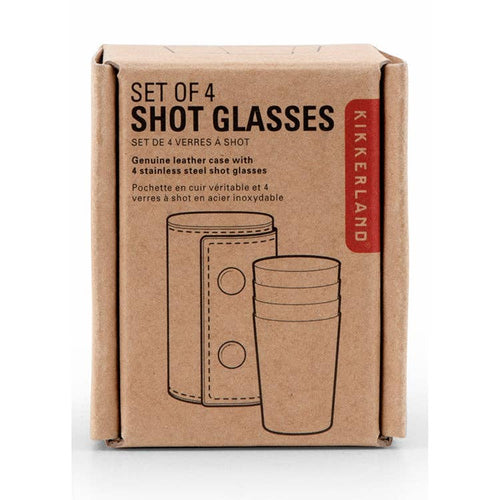 Shot Glasses With Leather Case
