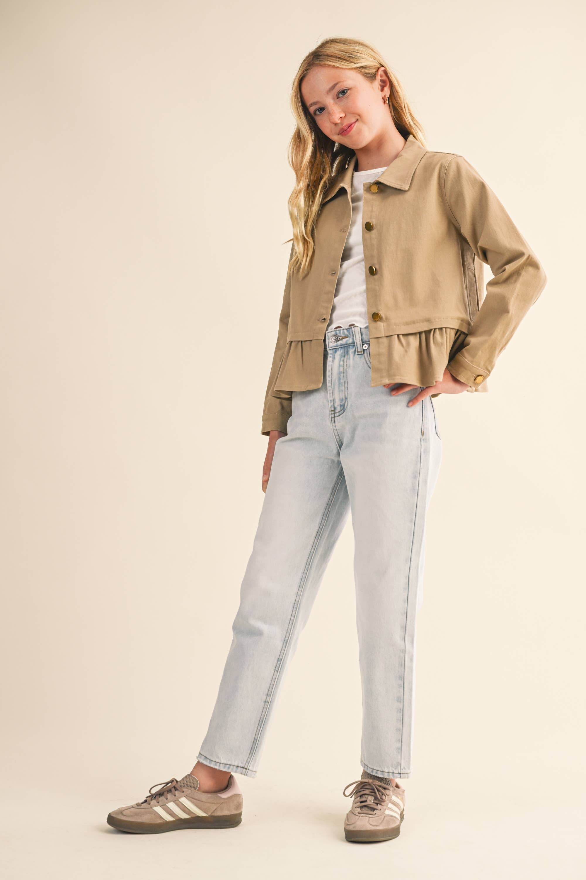 heart and arrow TWEEN KIDS GIRLS CROPPED FIELD JACKET (7-14)