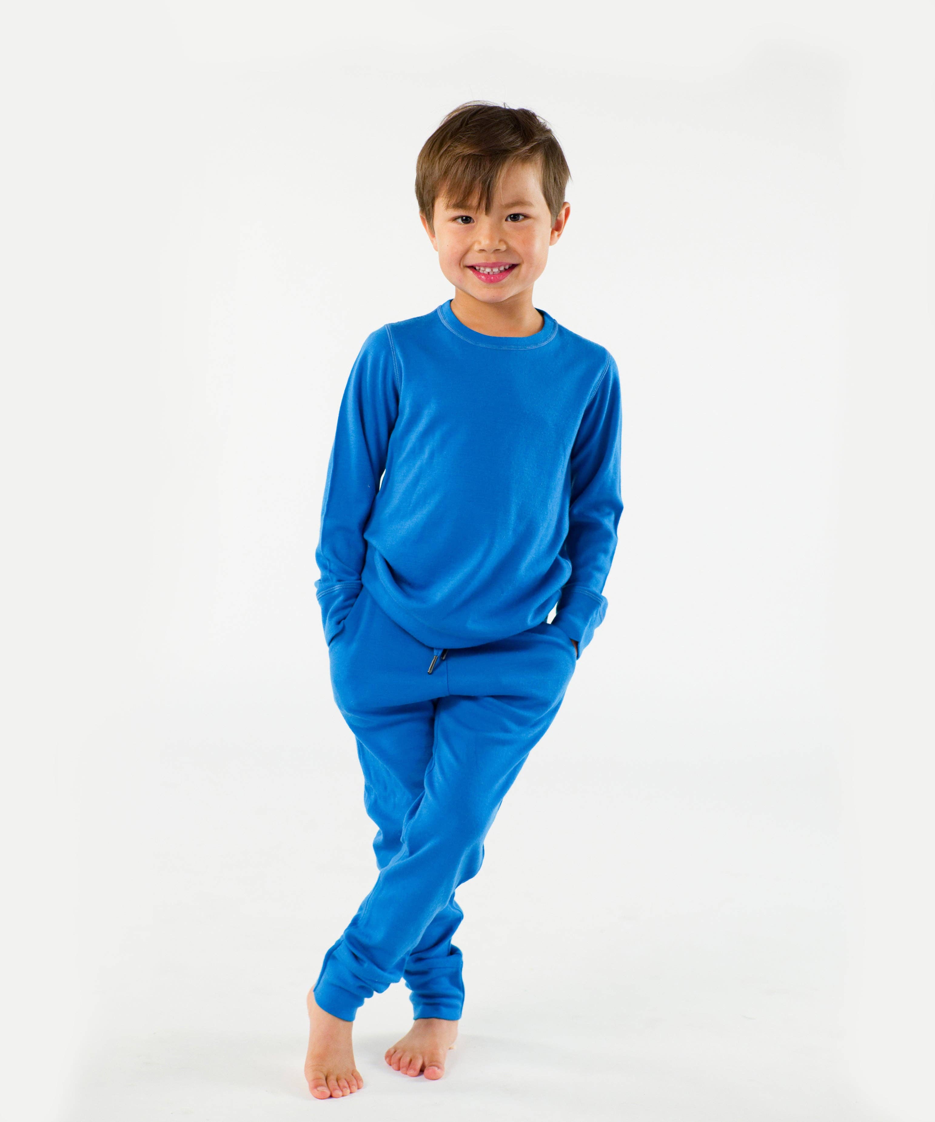 Kids Midweight Merino Jogger and Crew Set
