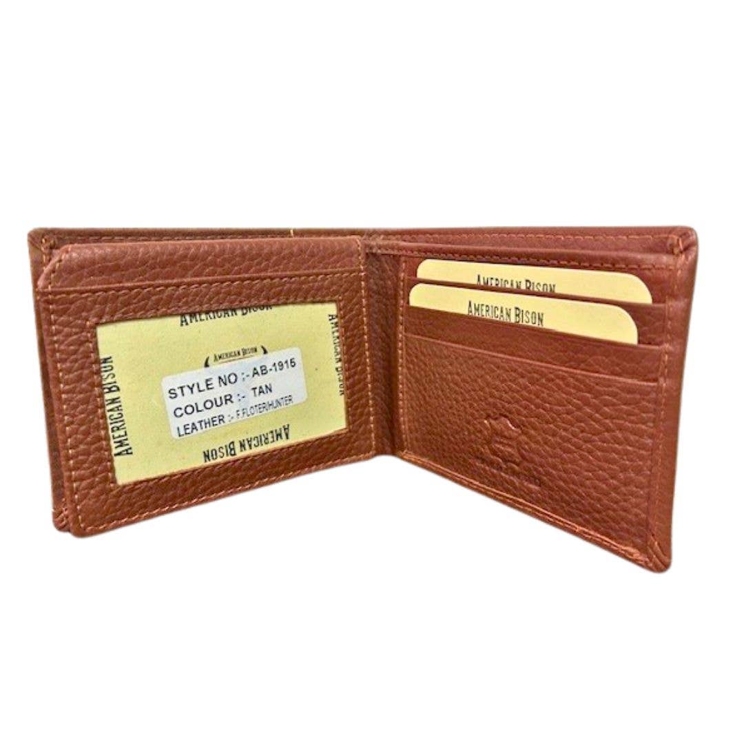 Mixed Media Bifold Rodeo Wallet with Medallion AB1915