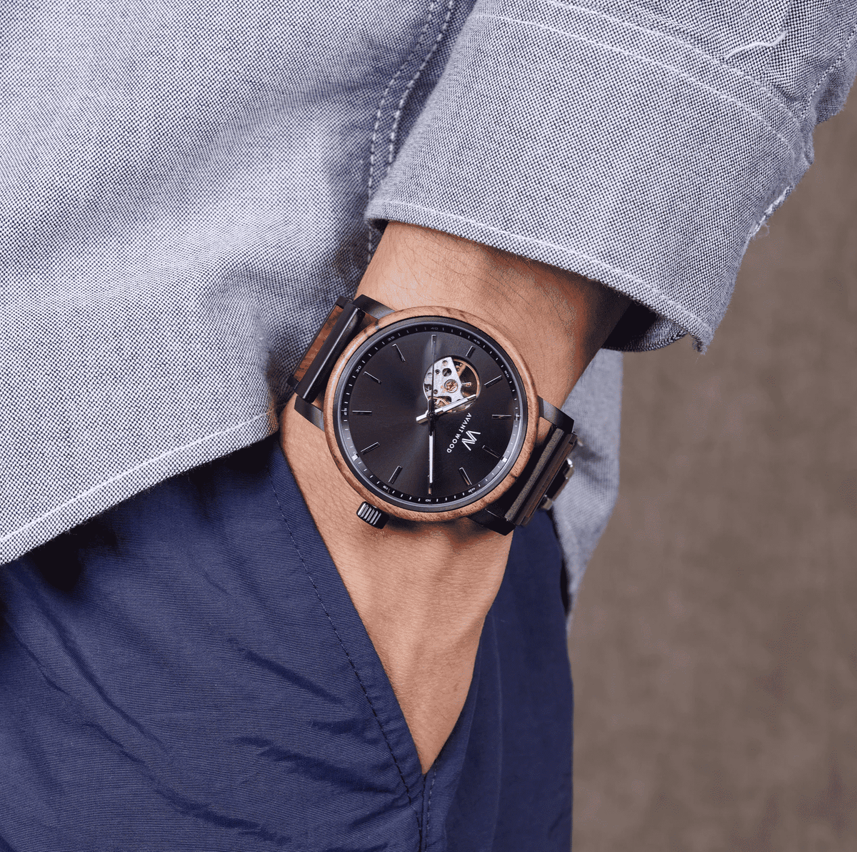 AvantWood Royal Black Sapphire - Automatic - Men's Watch