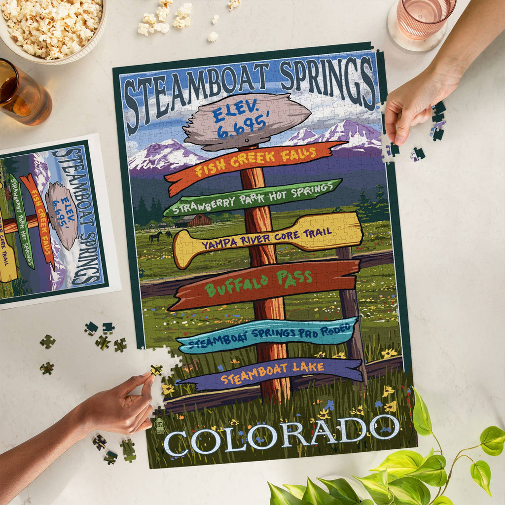 1000 PIECE PUZZLE Steamboat Springs, Colorado, Destinations