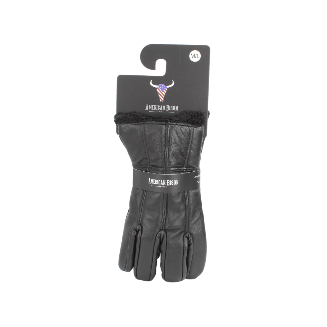 Leather Impressions Inc Sheepskin Leather Gloves with Black Sherpa Lining ABGL102SH M L