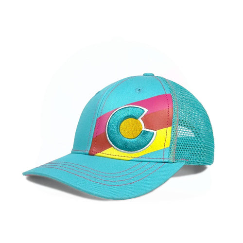 Kids' Colorado Incline Trucker Hats Estes Incline Big Kids Fit