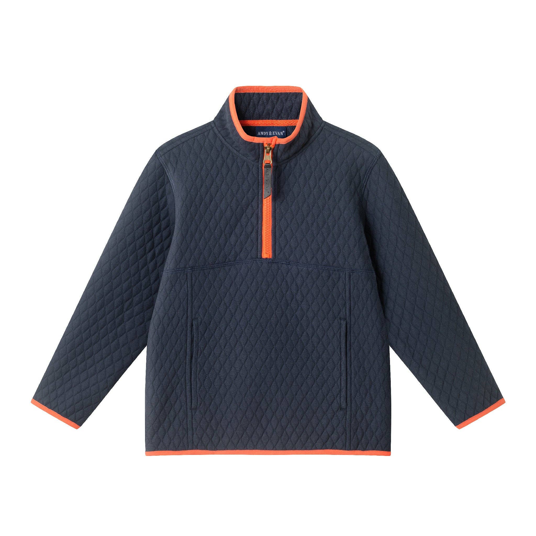 Kids Kids Diamond Quilted Quarter-Zip Pullover | Navy Navy