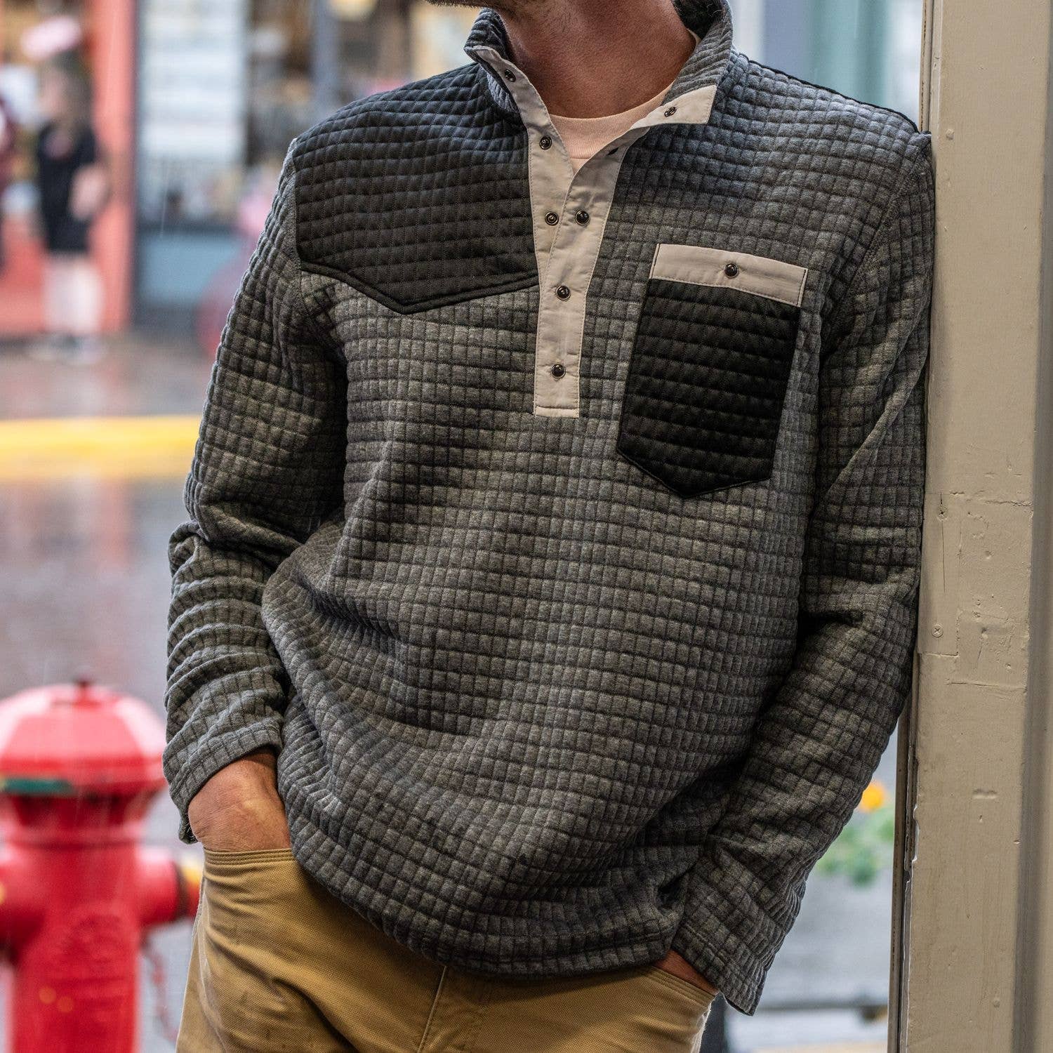 Box Creek Fleece Gray Black