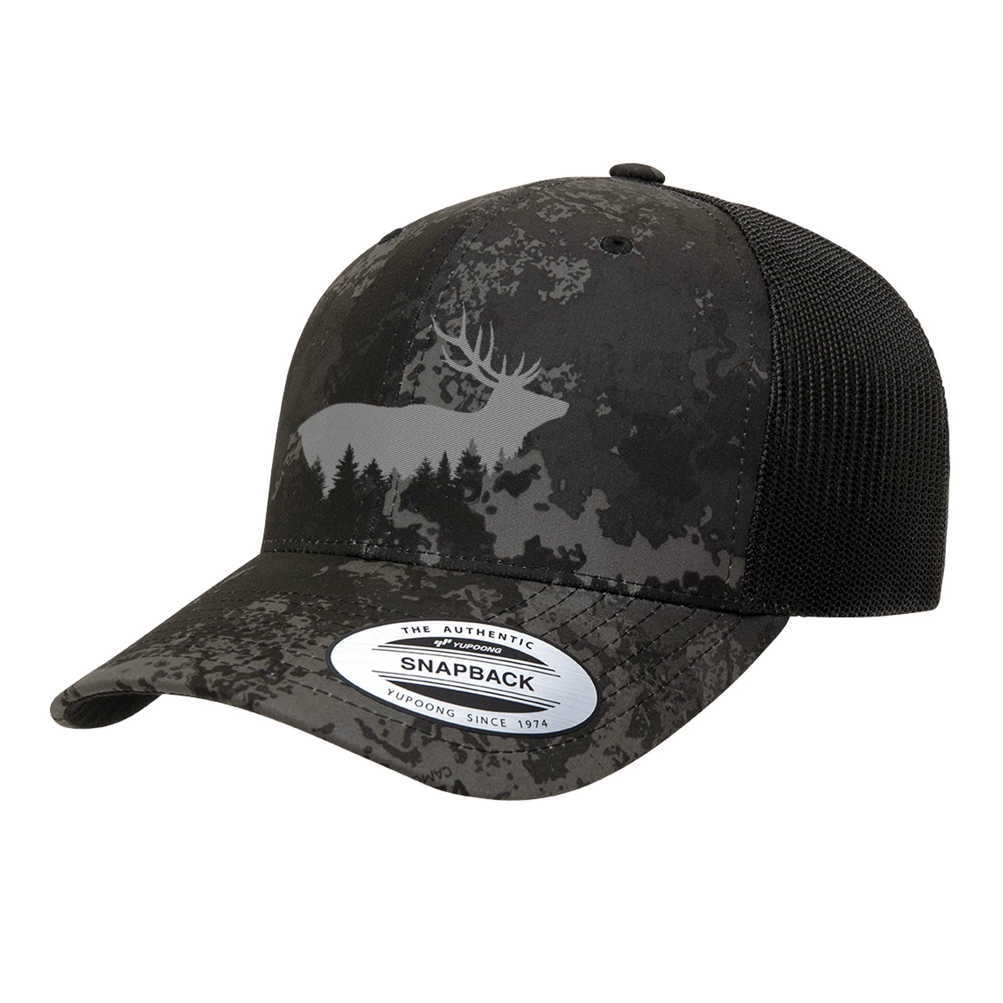 Camo Trucker Hat - Elk Above Tree Line