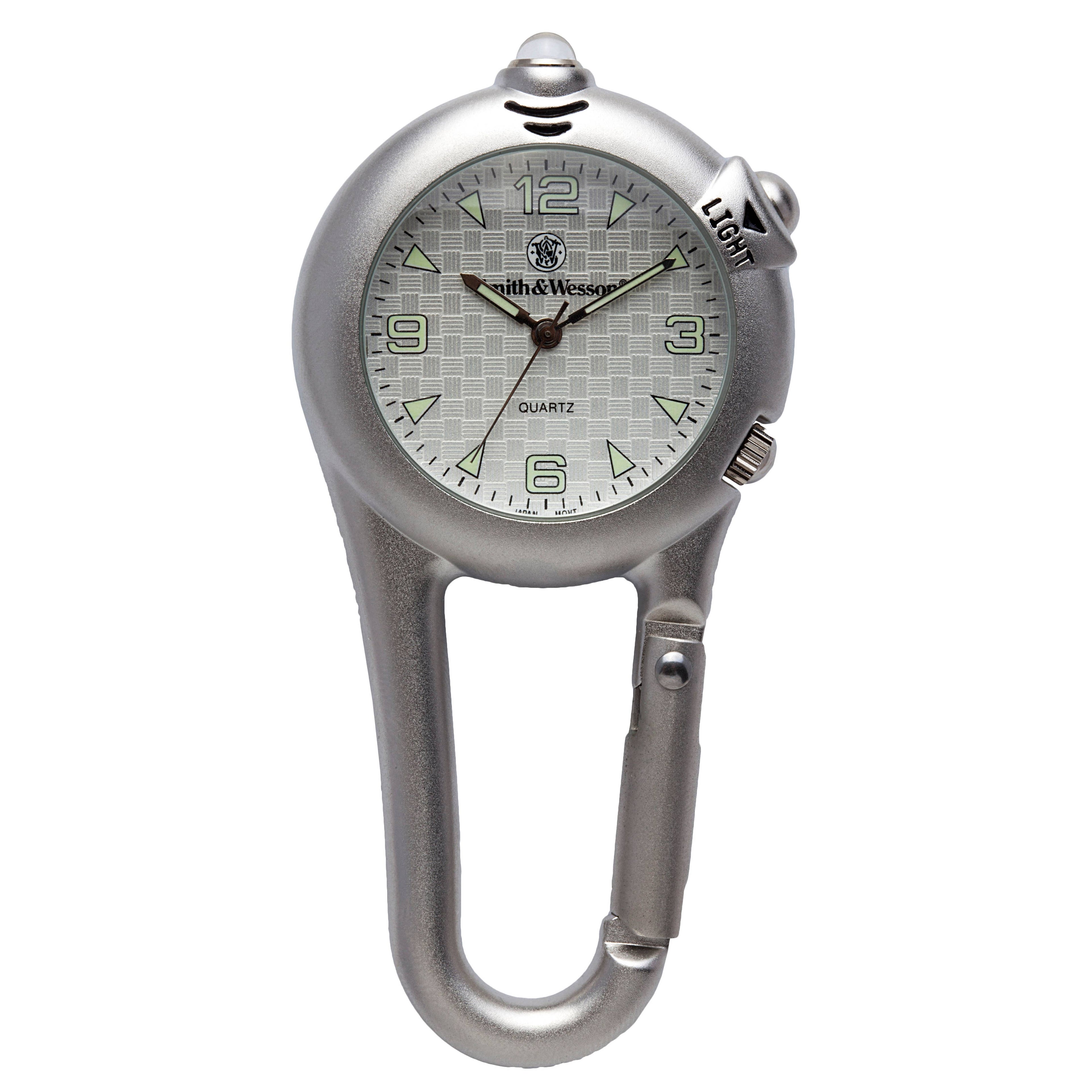 Smith & Wesson Silver Carabiner Classic w/ LED Light