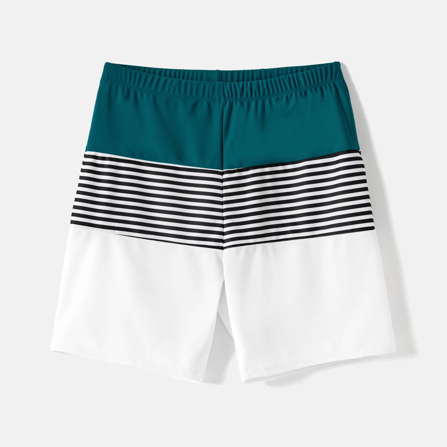 Kids Cut Out One-Piece suit and Trunks Shorts Deep Turquoise