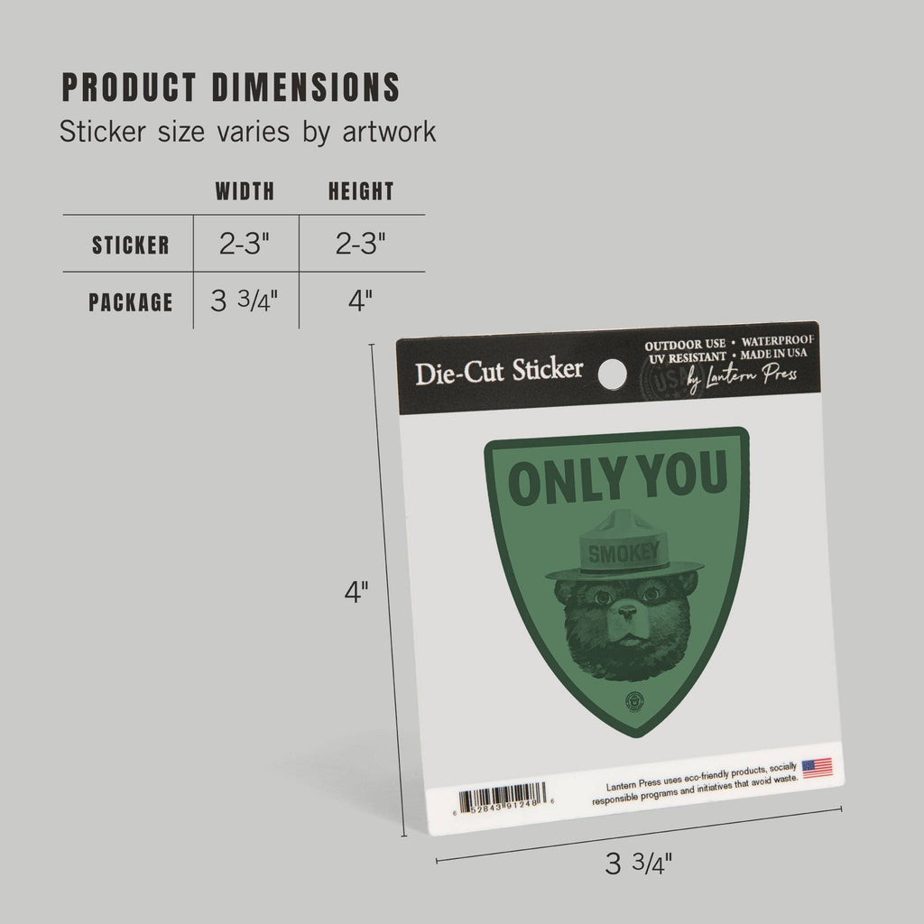 STICKER Smokey Bear, Only You, Duotone