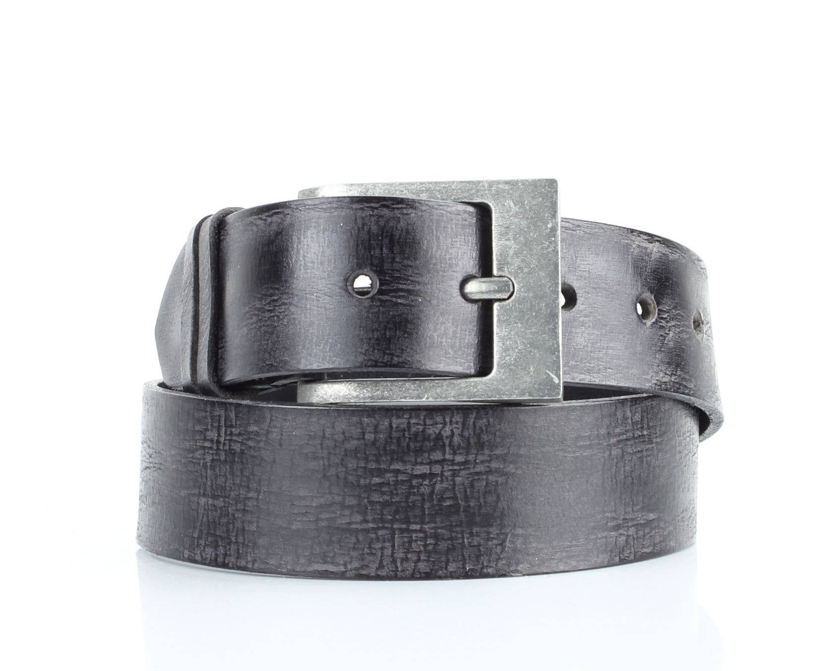 Leather Impressions Inc Double Loop Western Belt – Antique Buckle ABB 009 Black 34