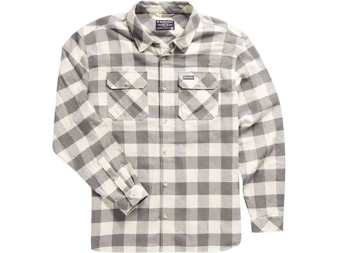 BURLEBO Burlebo Men's Flannel Shirt Grey Buffalo
