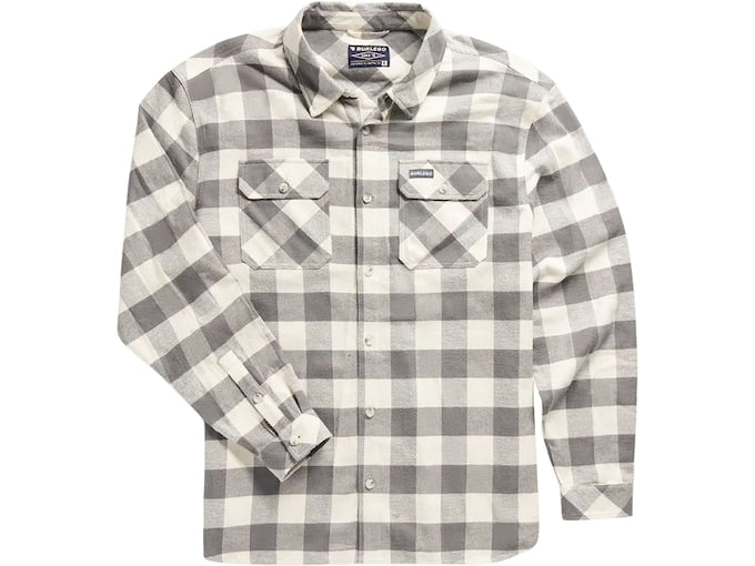 BURLEBO Burlebo Men's Flannel Shirt Grey Buffalo
