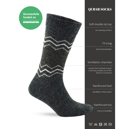 Alpaca Socks ZigZag