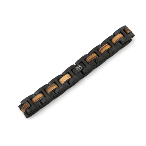 Nero- Wood & Metal Bracelet