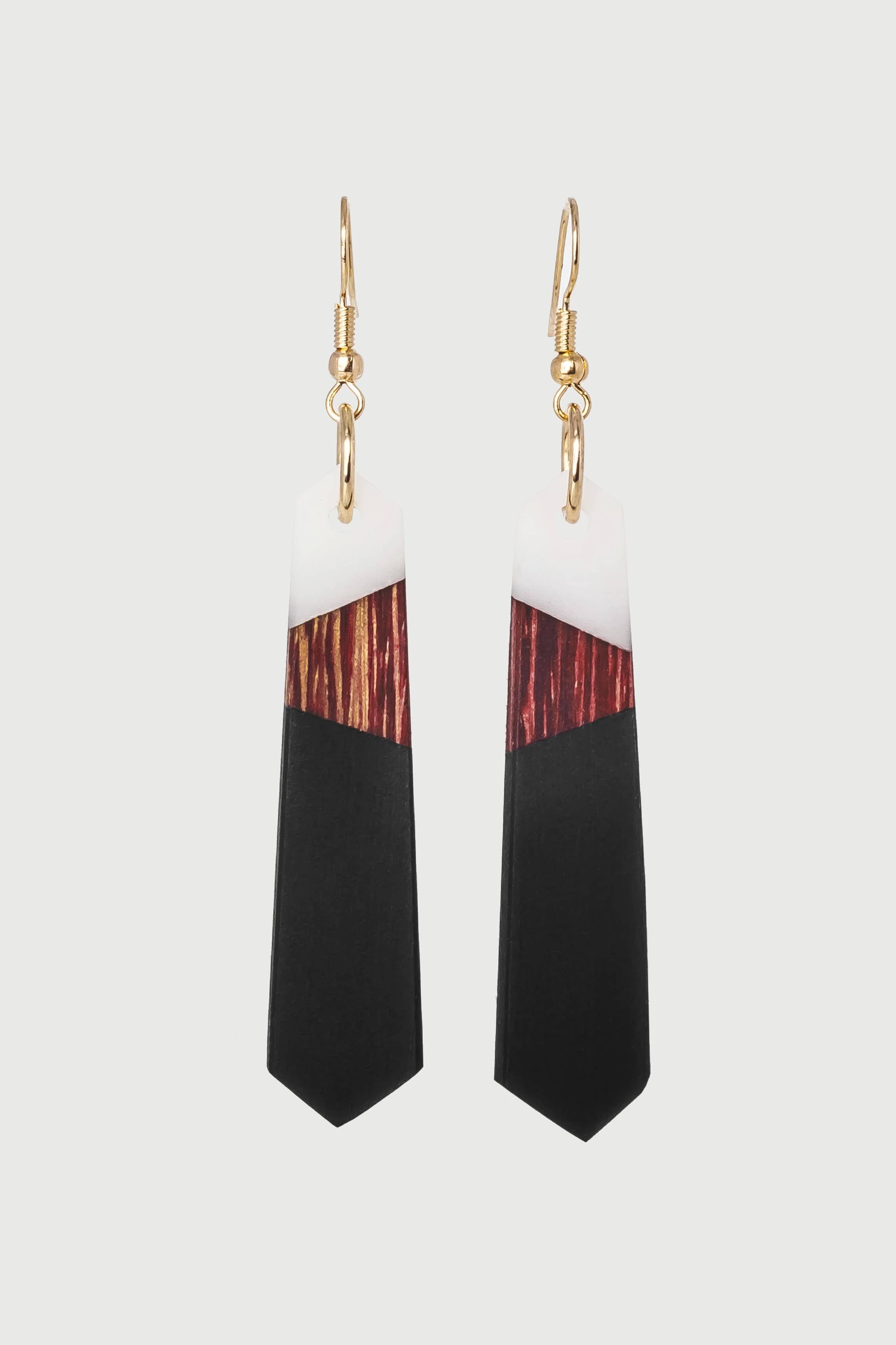 Wooden Element Wood & Resin Earrings