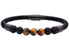 Men's Tiger Eye Leather Bracelet