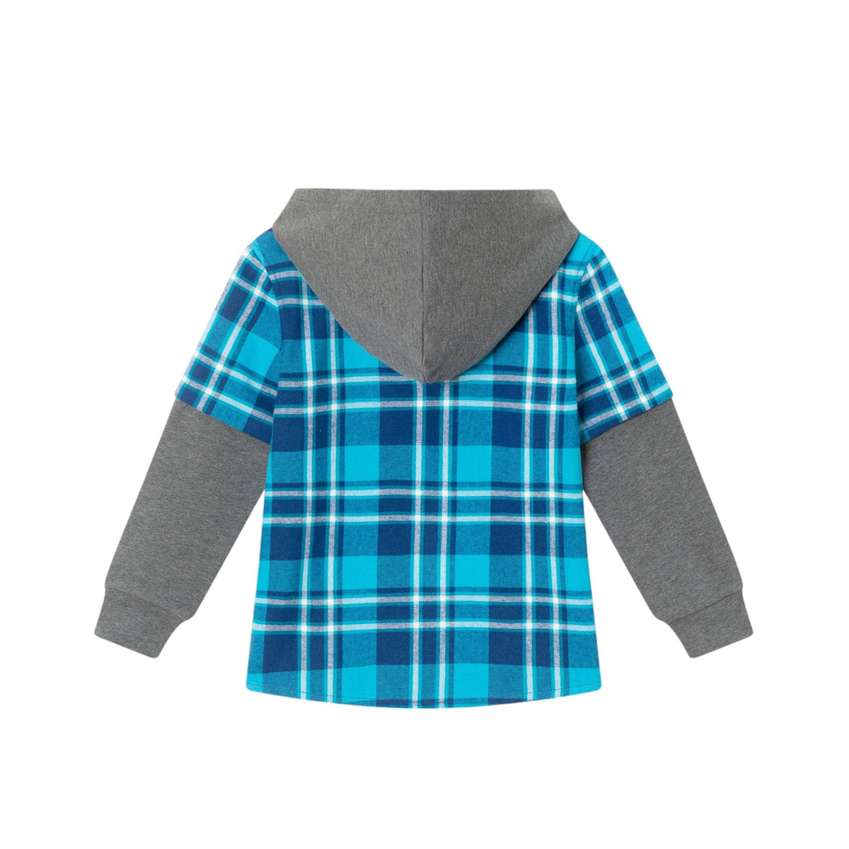Andy & Evan Kids Plaid Flannel Terry Twofer Hoodie