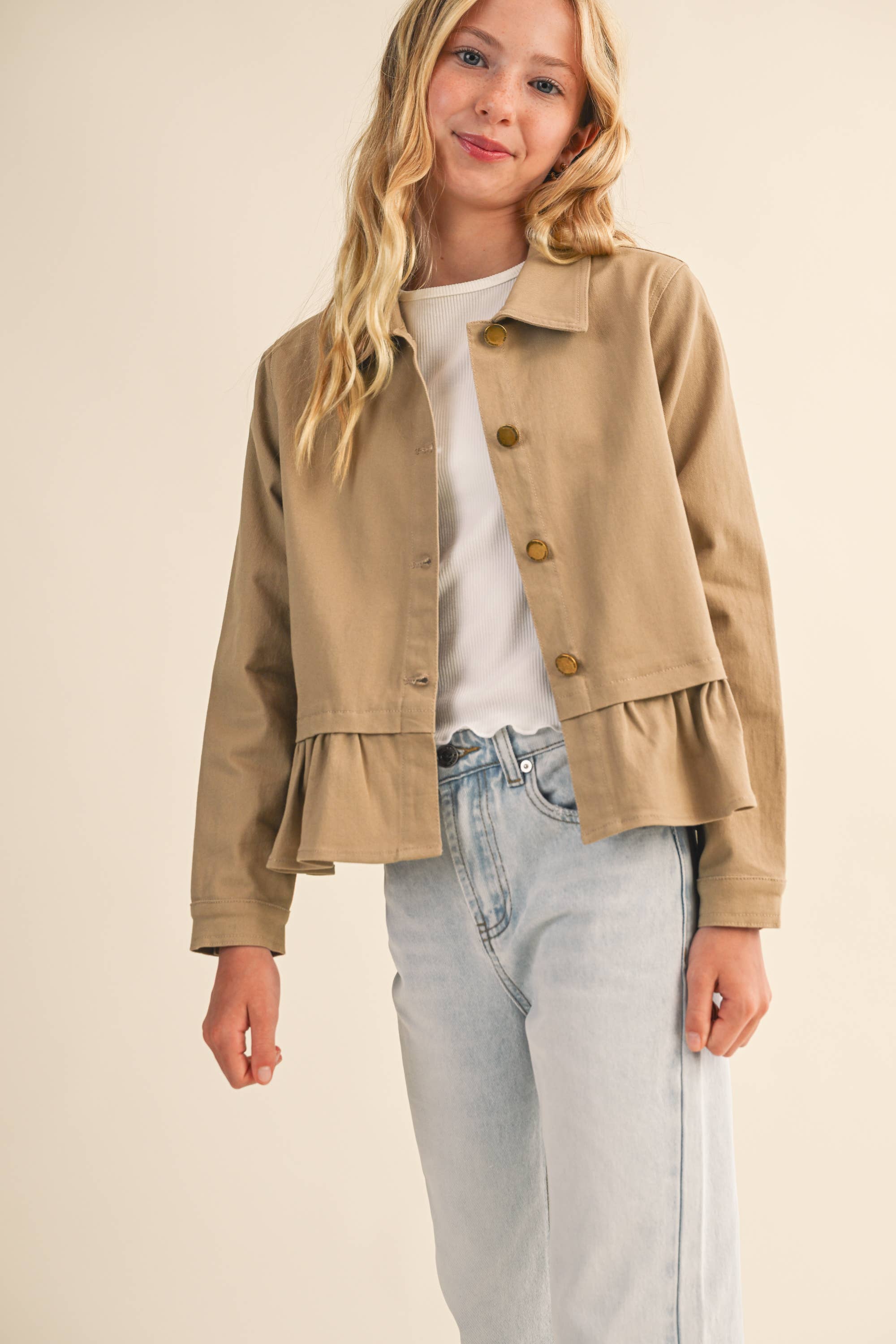 heart and arrow TWEEN KIDS GIRLS CROPPED FIELD JACKET (7-14)