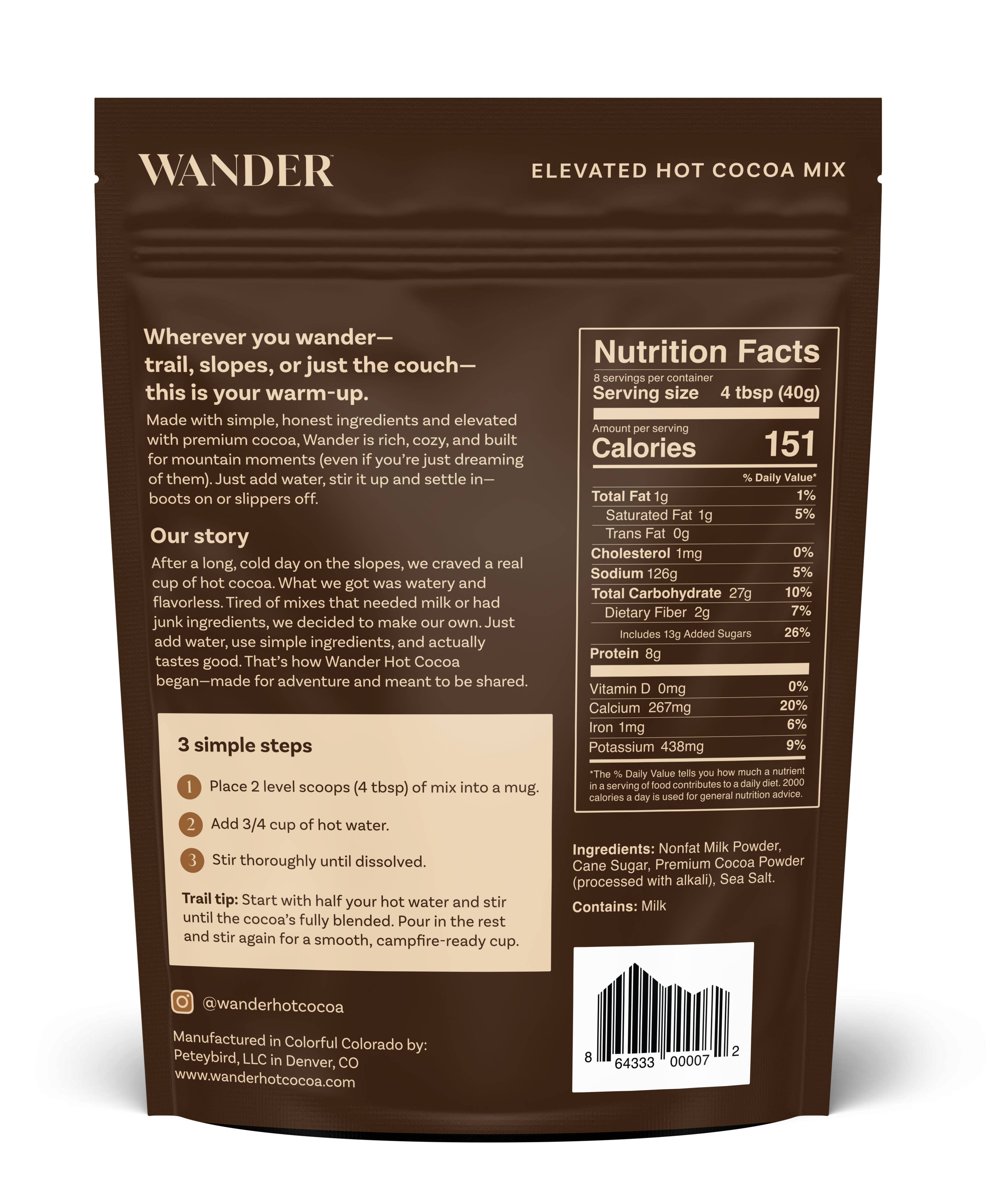 Wander Hot Cocoa - Standup Pouch