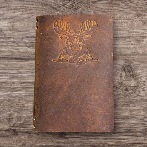 Leather Journal Cool Moose
