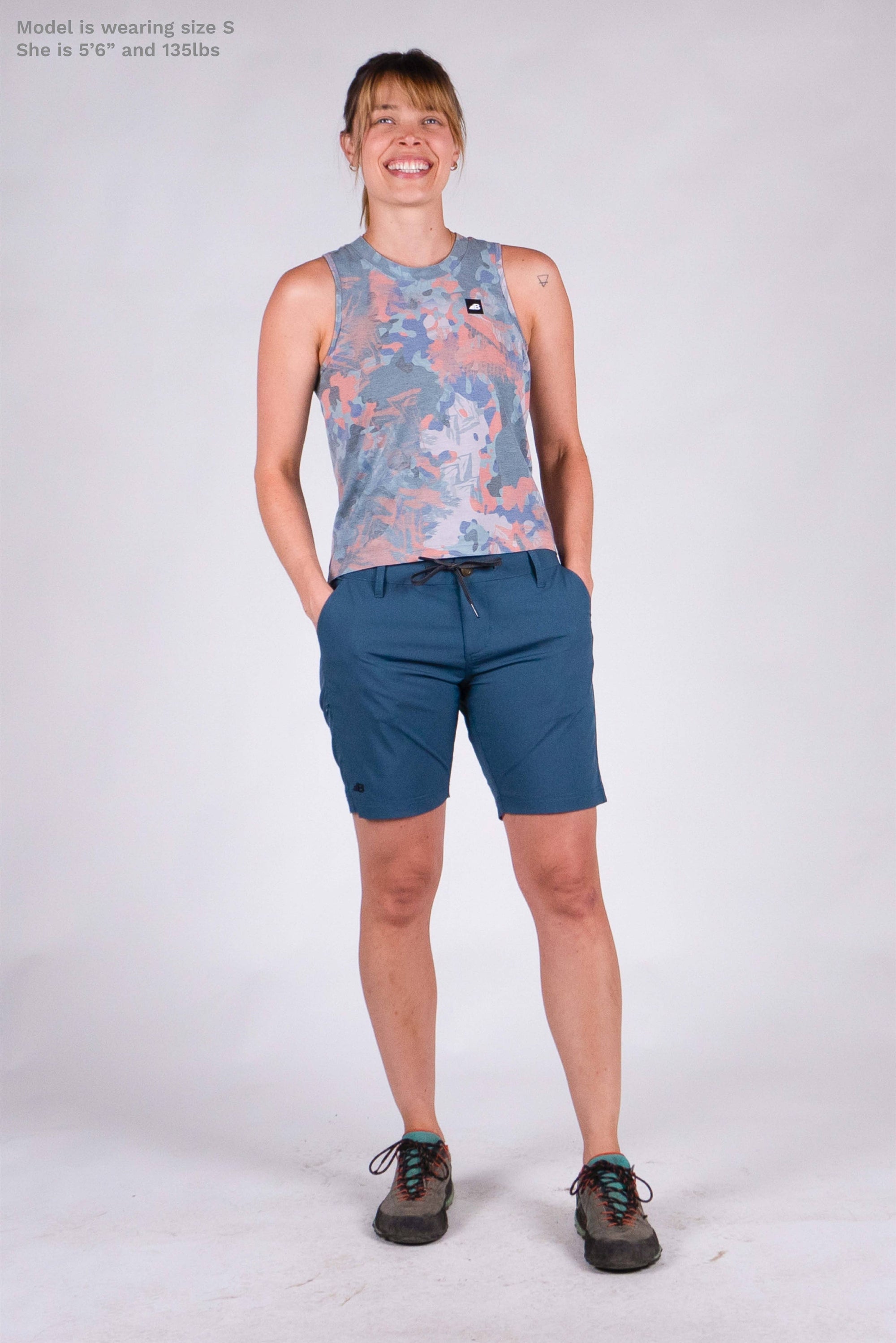 8" La Plata Hiking Shorts Slate Blue