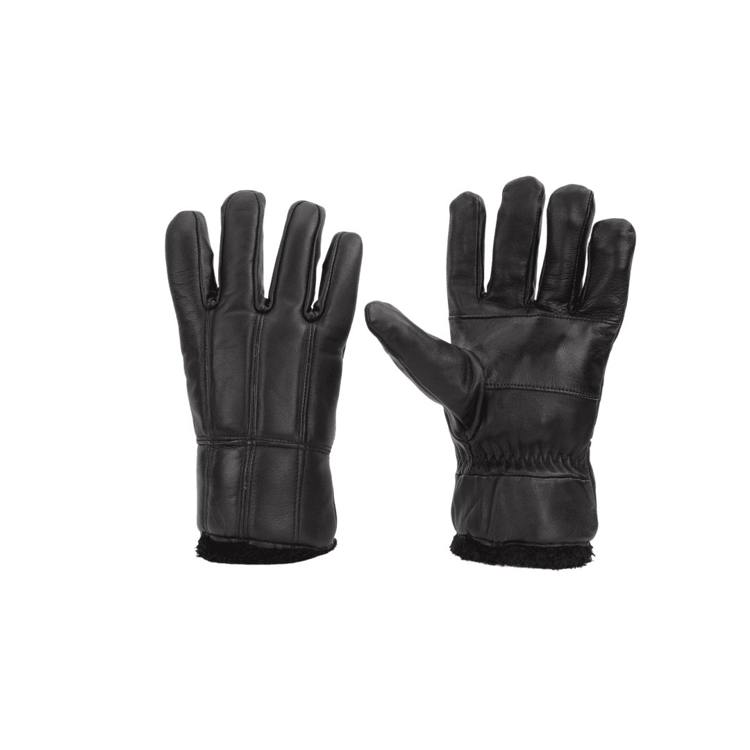 Leather Impressions Inc Sheepskin Leather Gloves with Black Sherpa Lining ABGL102SH