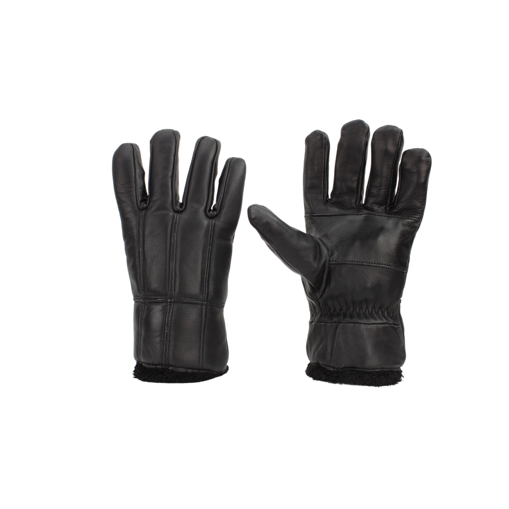 Sheepskin Leather Gloves with Black Sherpa Lining ABGL102SH