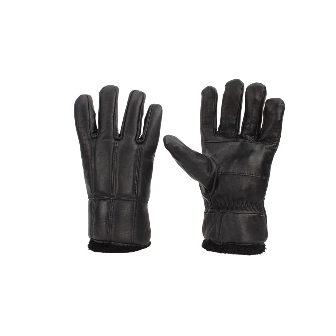 Sheepskin Leather Gloves with Black Sherpa Lining ABGL102SH