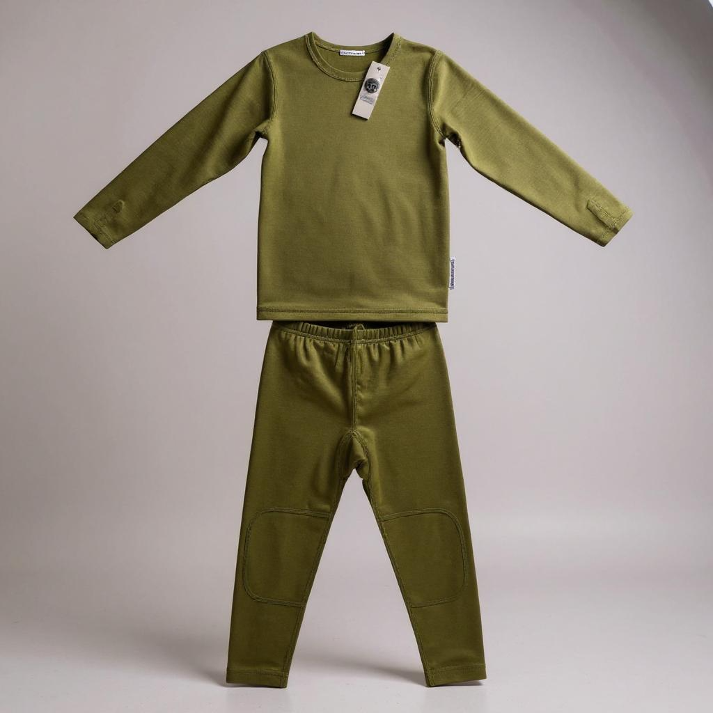 Kids Merino Baselayer Bottoms Sage