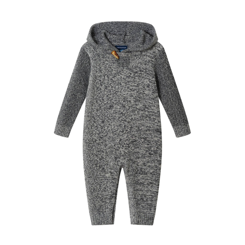 Infant Hooded Toddle Romper | Grey Heather Grey