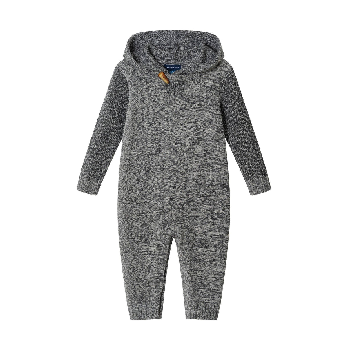 Hooded Toddler Romper Grey