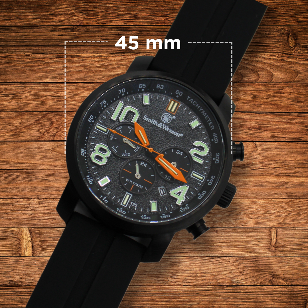 Black Smith & Wesson Tritium Chronograph Gold