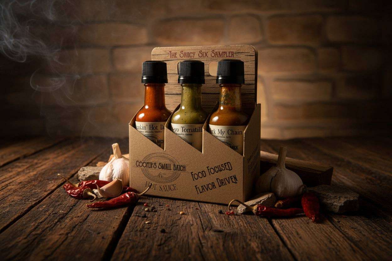Cooper's Small Batch Hot Sauce Cooper's Small Batch Hot Sauce 6 pack Sampler