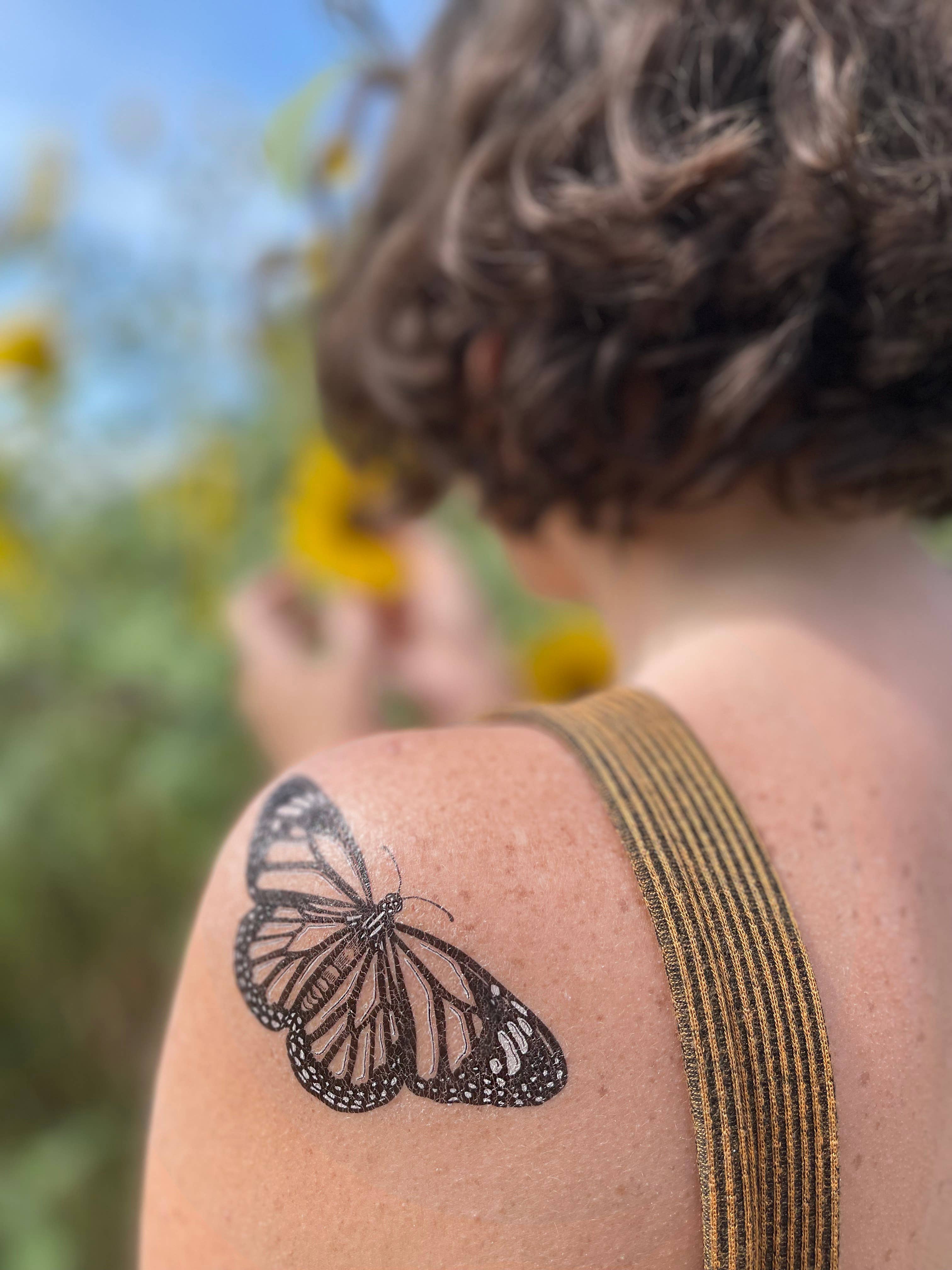 Monarch Butterfly Temporary Tattoo: 2-Pack