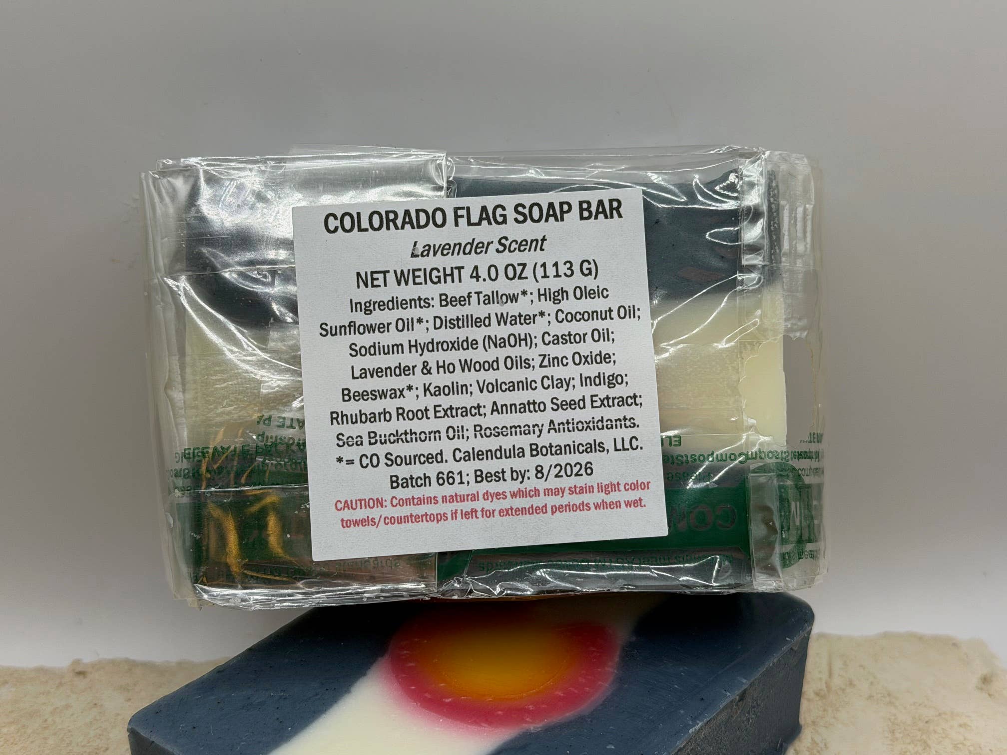 Colorado Flag - All-Natural Tallow-Based Soap Bar