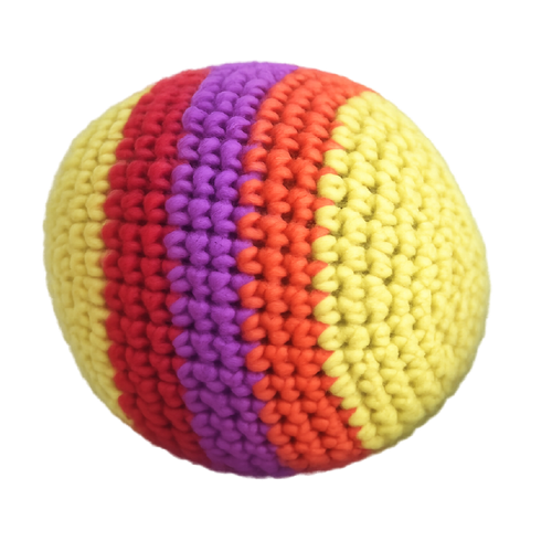 Extreme Retro Hand-Knitted Kick Pouch Footbag - 12/Display