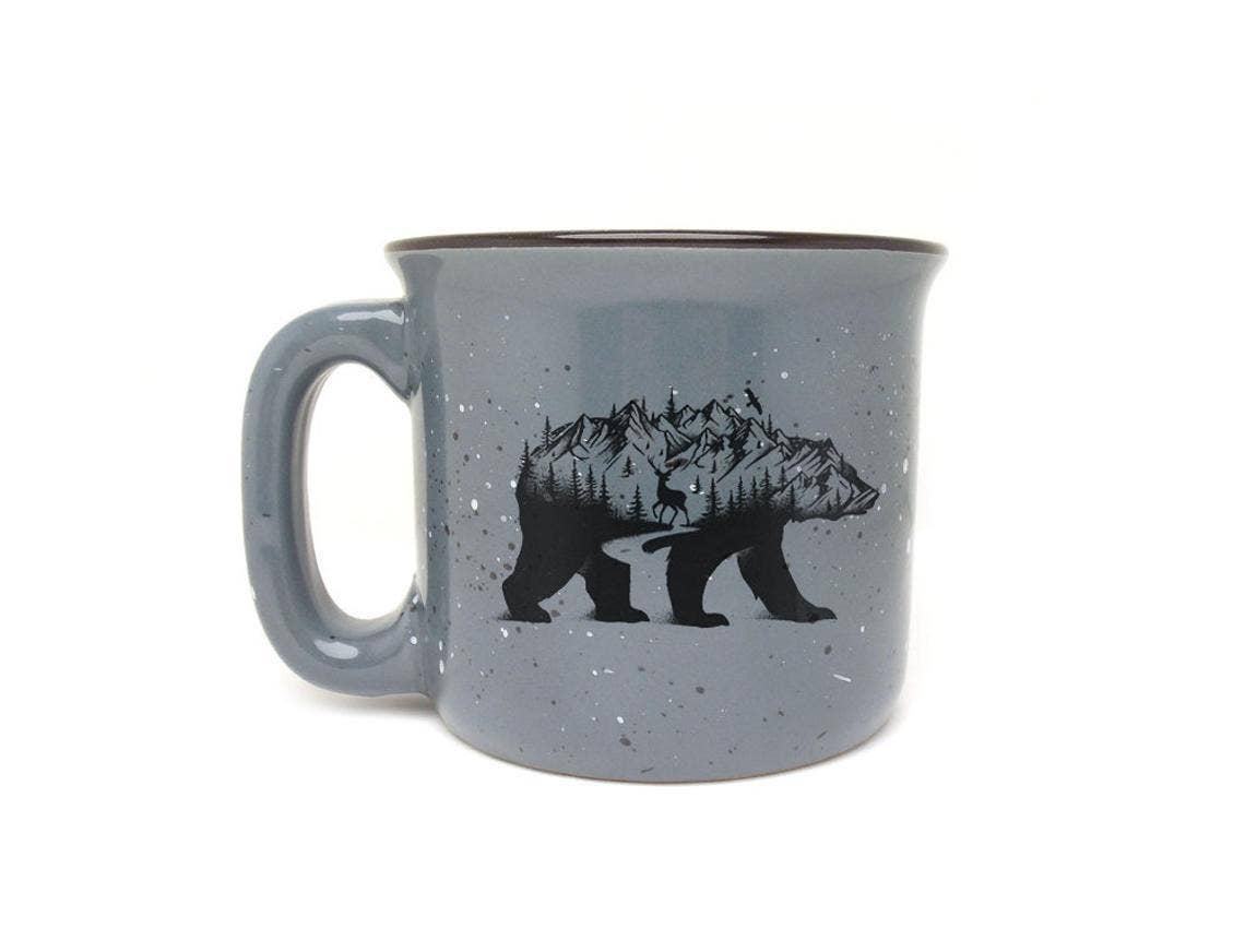Mountain Bear Ceramic Coffee Mug