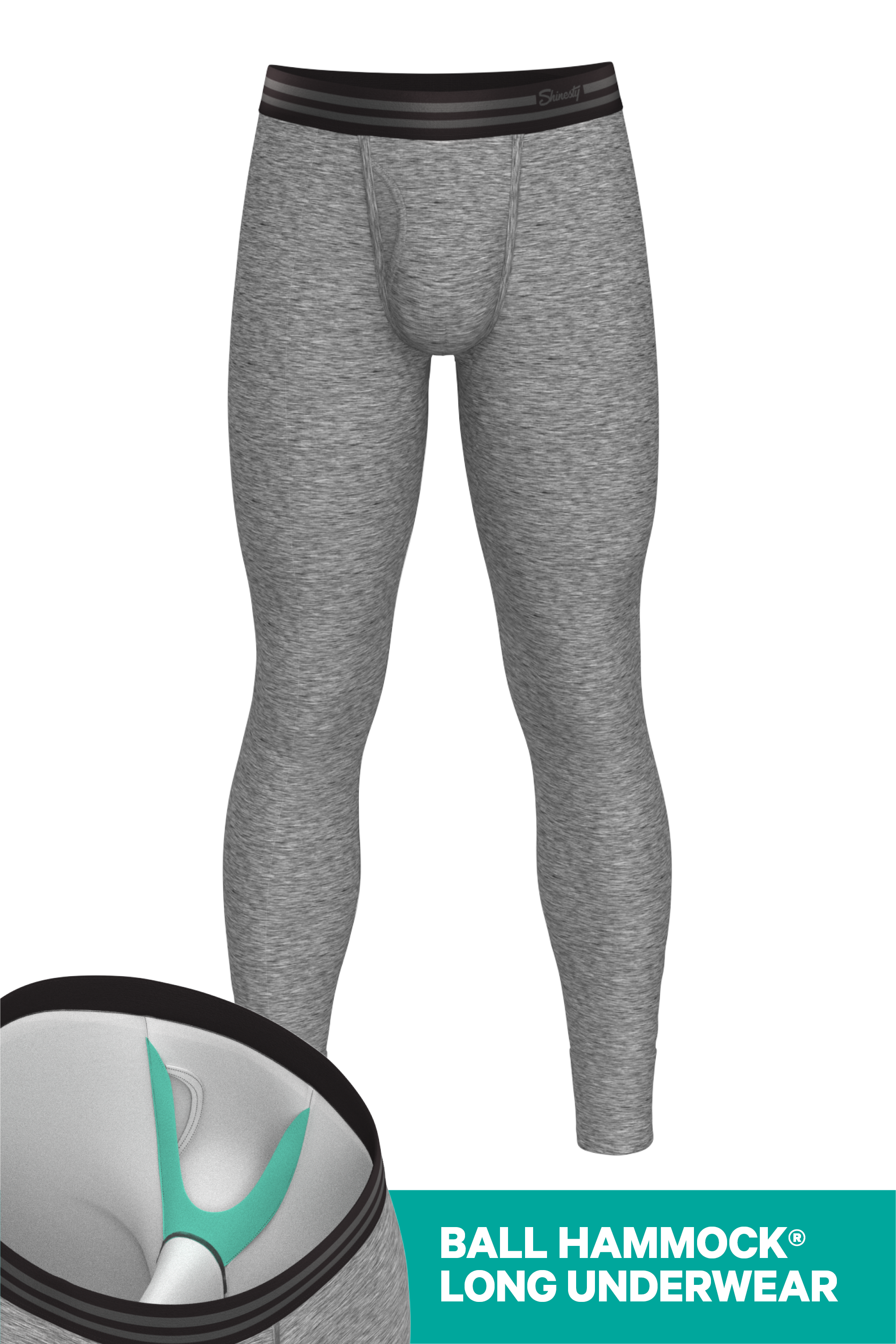 The Seattle Skyline | Heather Grey Ball Hammock® Long Johns