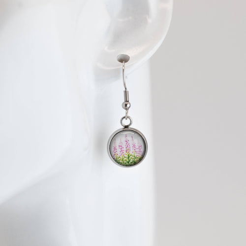 Stainless Steel and Glass Earrings
