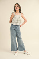 heart and arrow TWEEN KIDS GIRLS WIDE LEG DENIM PANTS (7-14)