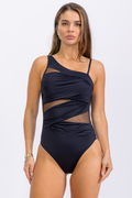 Obsidian Dream Mesh One Piece - Black