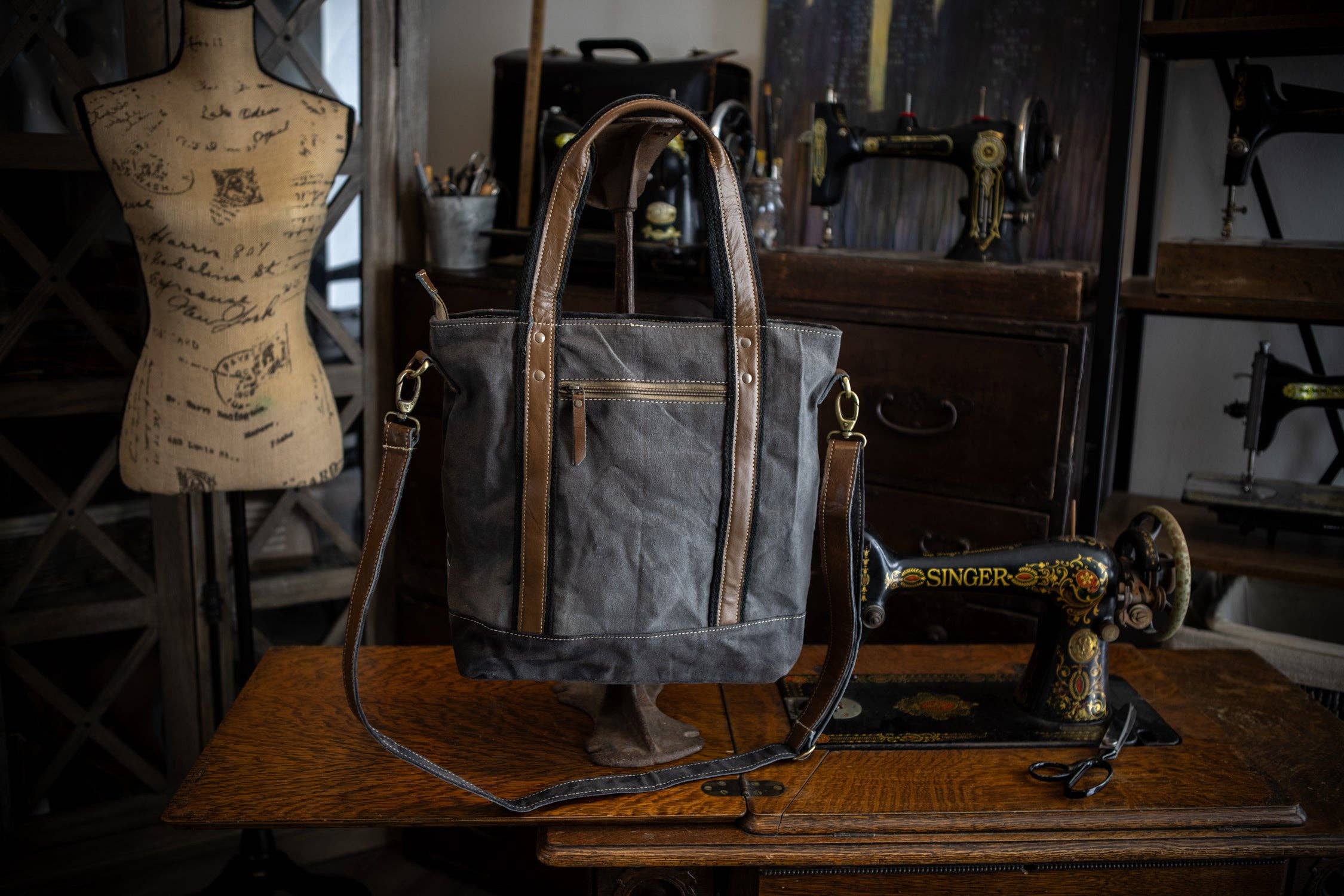 Moonrise Recycled Canvas Crossbody Tote