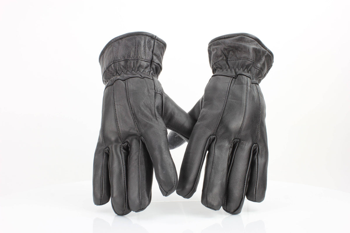 Leather Impressions Inc Sheepskin Leather Gloves with Lined Interior RBGL101 M L Black