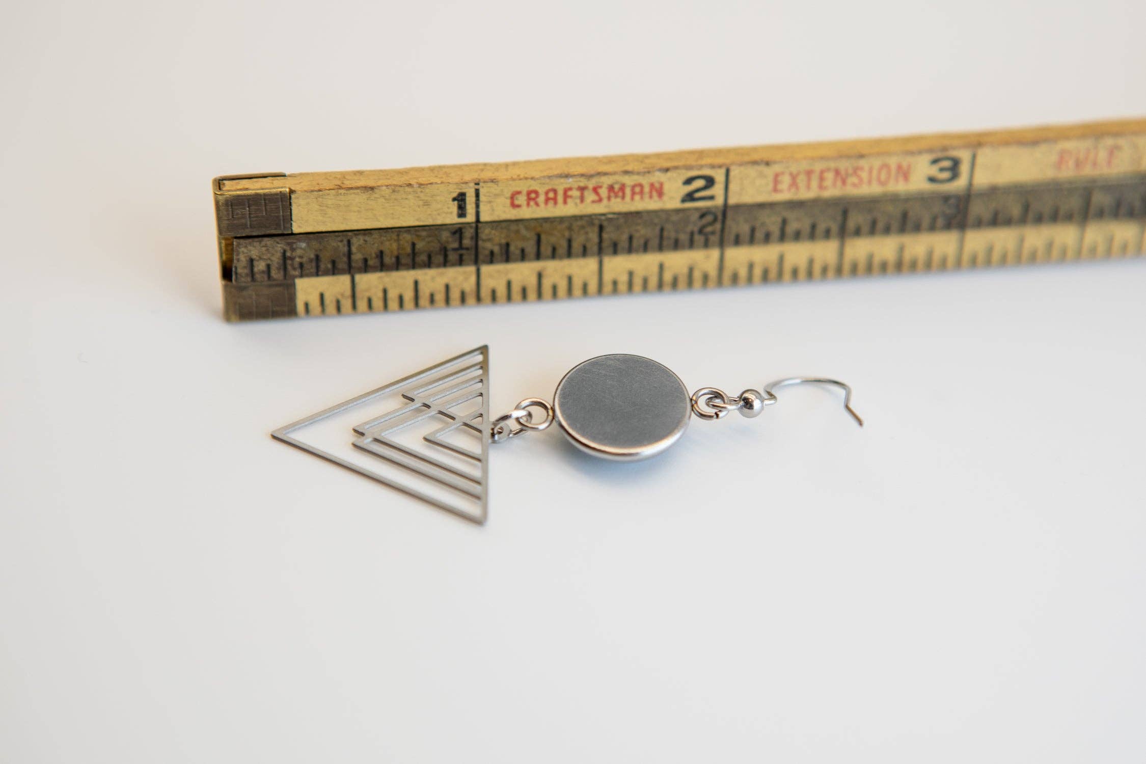 TAKENYA Stainless Steel and Glass Earrings