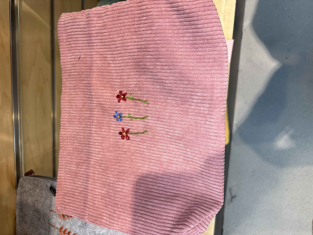 Grand Lake Embroidery Grand Lake Hand Bag/Makeup Bags Pink